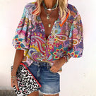 Ayla - Boho-blouse met bloemenprint voor dames