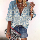 Ayla - Boho-blouse met bloemenprint voor dames