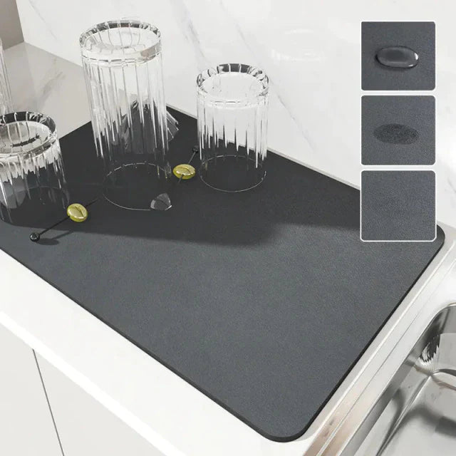Super Absorbent Kitchen Mat - Large - Quick-Drying - Ideal for Draining