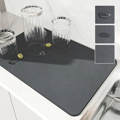 Super Absorbent Kitchen Mat - Large - Quick-Drying - Ideal for Draining