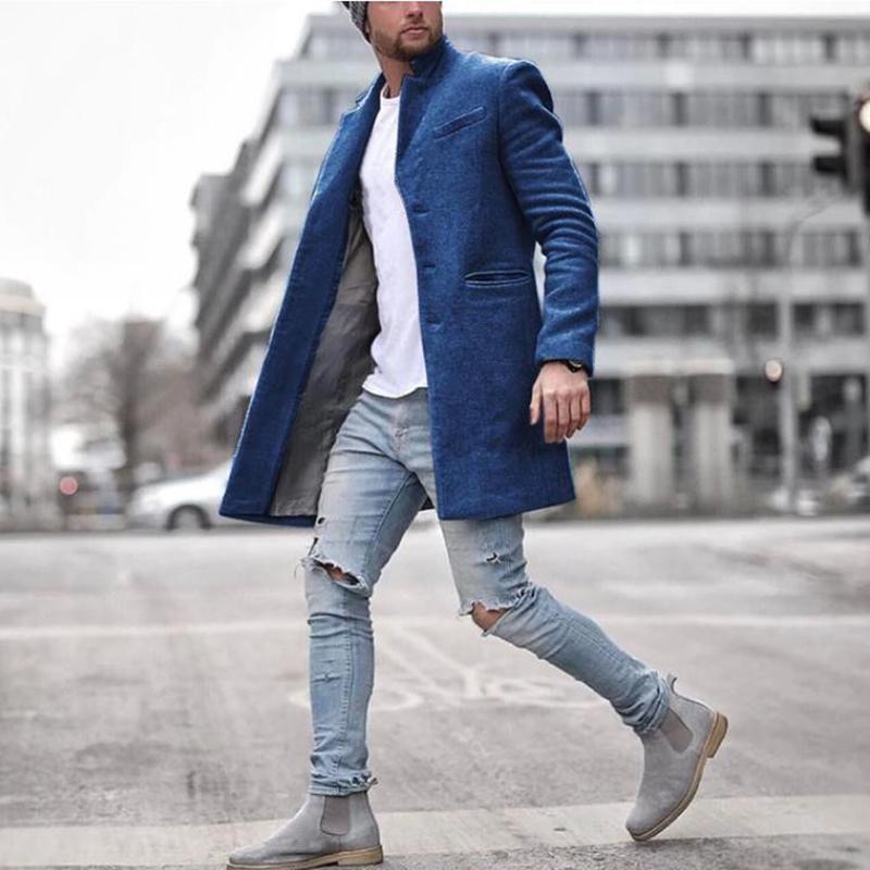 Stylový pánský kabát střední délky – Zeus