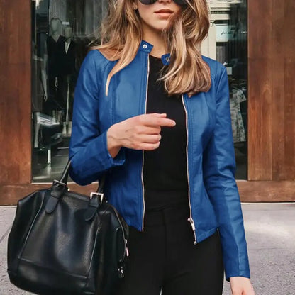 Sannela | Veste classique en cuir pour femme