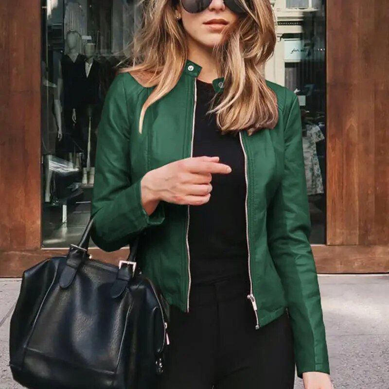 Sannela | Veste classique en cuir pour femme