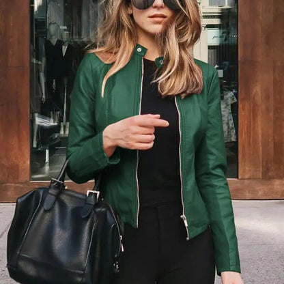 Sannela | Veste classique en cuir pour femme