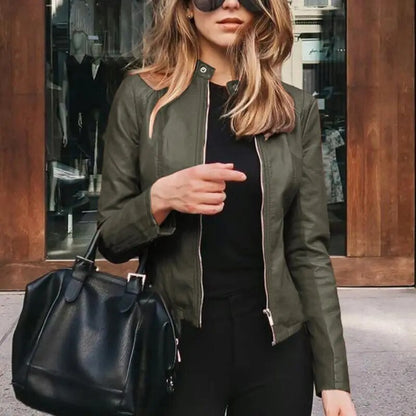 Sannela | Veste classique en cuir pour femme