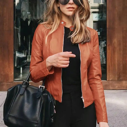 Sannela | Veste classique en cuir pour femme