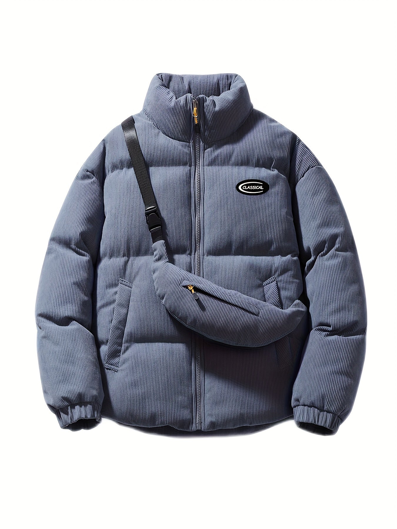 Sara | Manteau d'hiver en velours côtelé avec sac à bandoulière