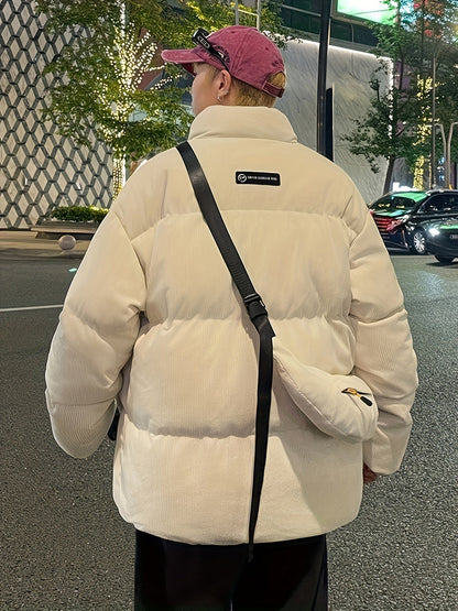 Sara | Manteau d'hiver en velours côtelé avec sac à bandoulière