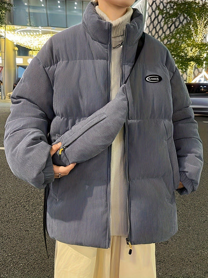 Sara | Manteau d'hiver en velours côtelé avec sac à bandoulière