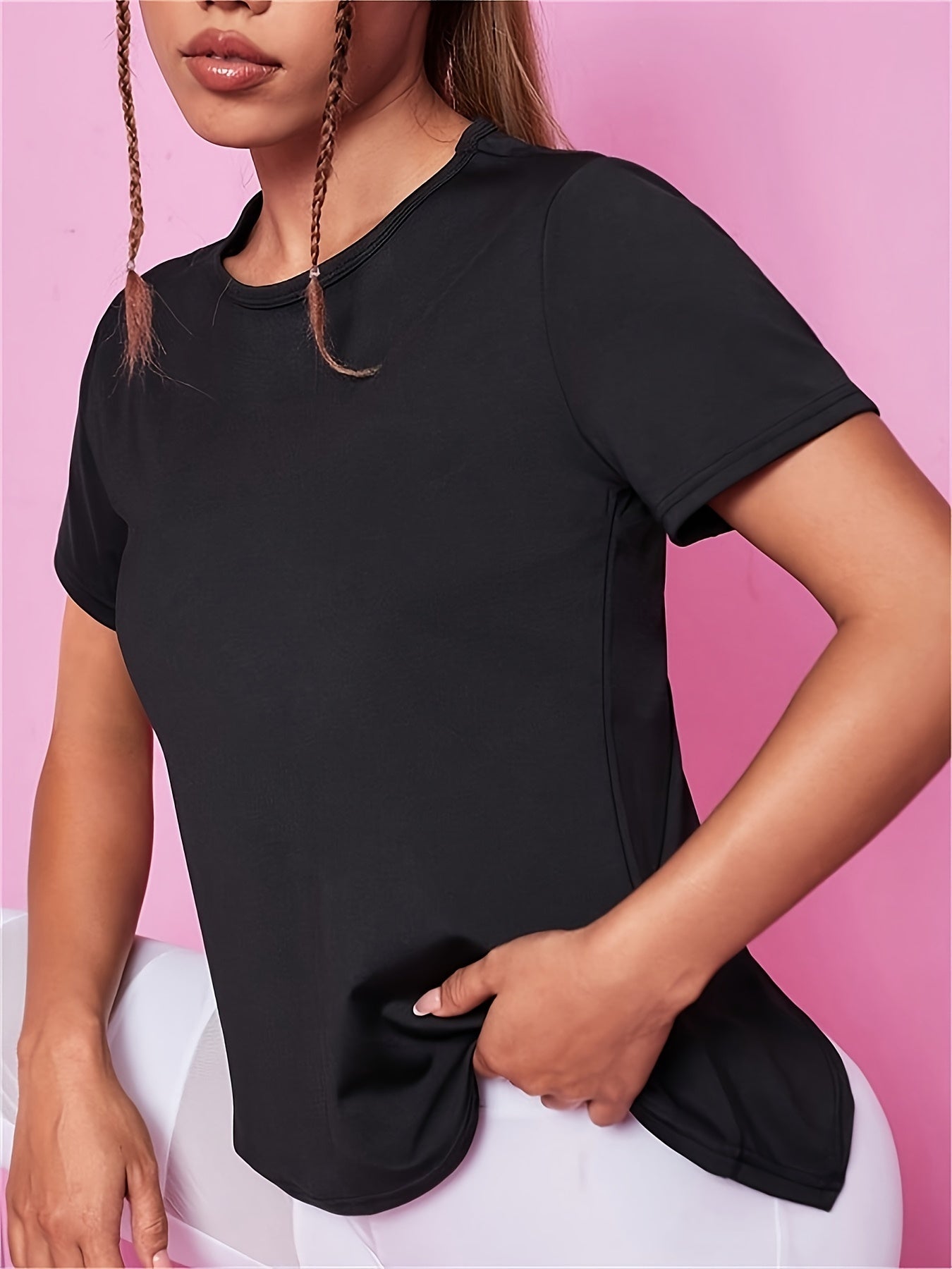 Sara | T-shirt de sport femme à séchage rapide, manches courtes et empiècements en mesh respirant