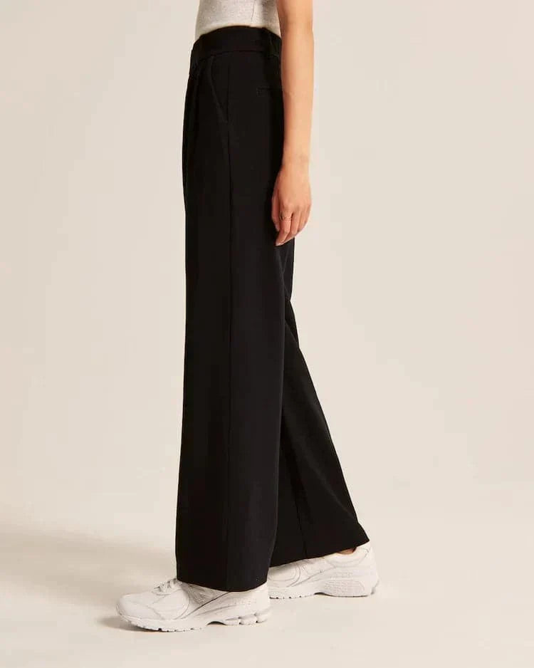 Saskia | Pantalon taille haute à jambes larges