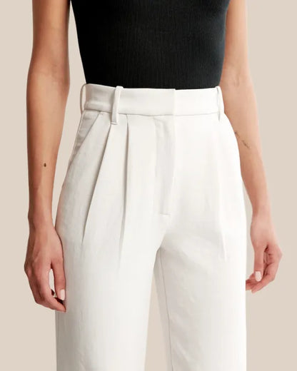 Saskia | Pantalon taille haute à jambes larges