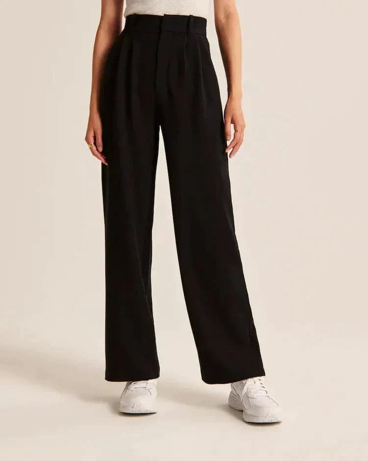 Saskia | Pantalon taille haute à jambes larges