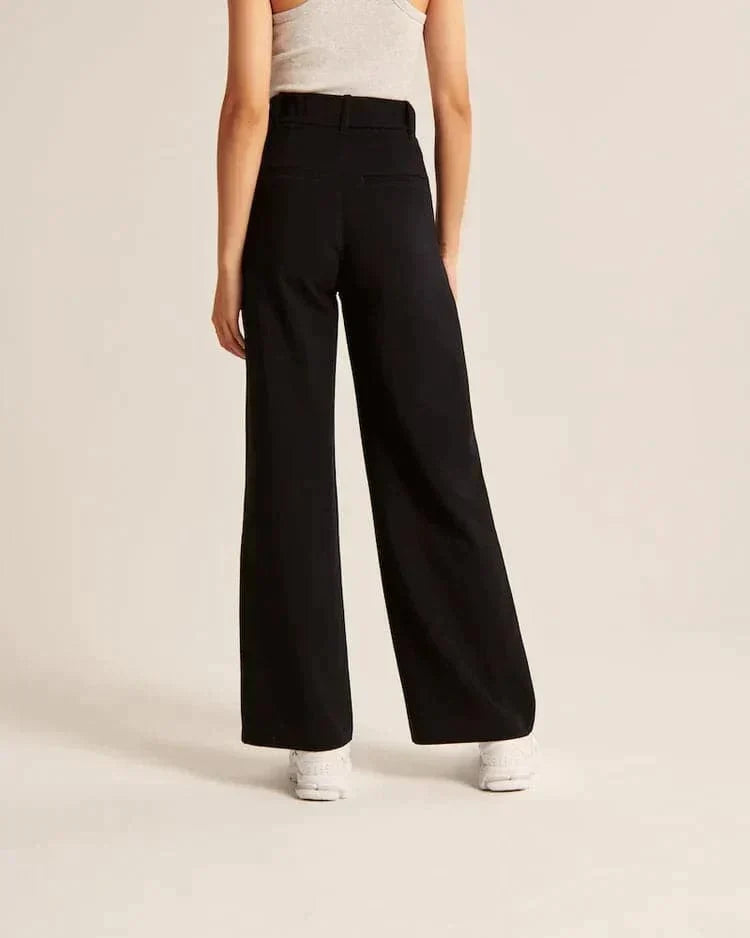 Saskia | Pantalon taille haute à jambes larges