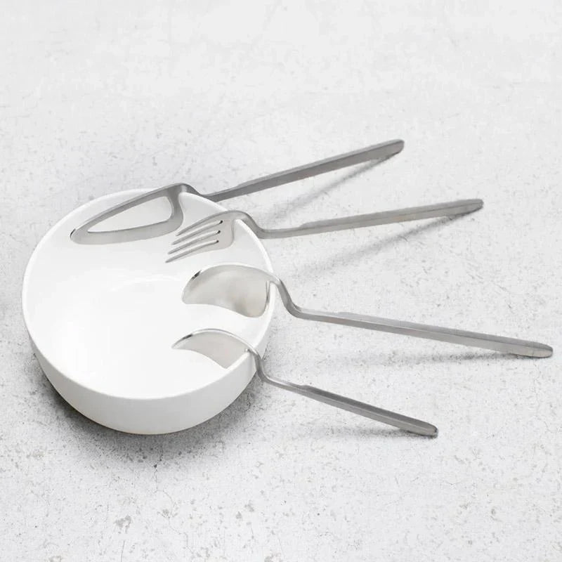 Luxuriöses Besteckset aus Edelstahl mit ausgeschnittenem Skelettdesign - zeitgemäßes Design - außergewöhnliche Stabilität