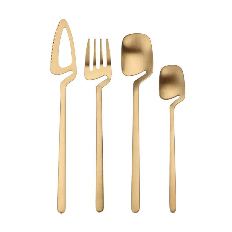 Luxuriöses Besteckset aus Edelstahl mit ausgeschnittenem Skelettdesign - zeitgemäßes Design - außergewöhnliche Stabilität