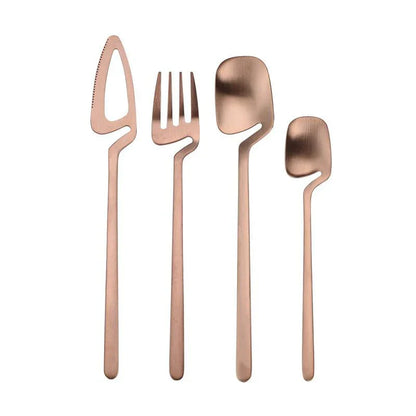 Luxuriöses Besteckset aus Edelstahl mit ausgeschnittenem Skelettdesign - zeitgemäßes Design - außergewöhnliche Stabilität