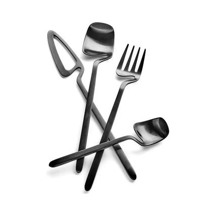 Luxuriöses Besteckset aus Edelstahl mit ausgeschnittenem Skelettdesign - zeitgemäßes Design - außergewöhnliche Stabilität