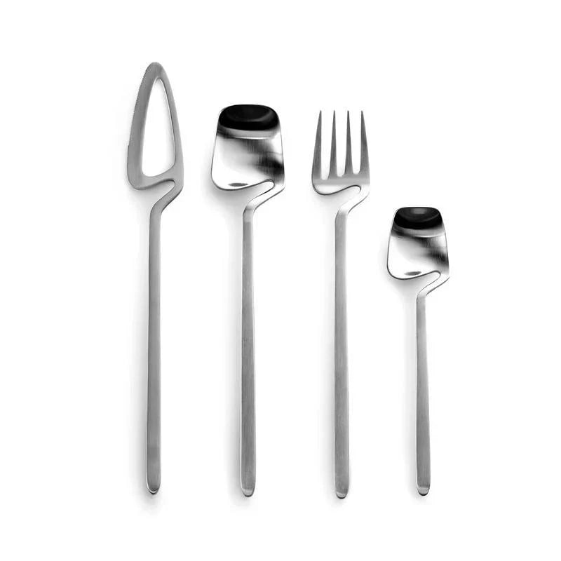 Luxuriöses Besteckset aus Edelstahl mit ausgeschnittenem Skelettdesign - zeitgemäßes Design - außergewöhnliche Stabilität
