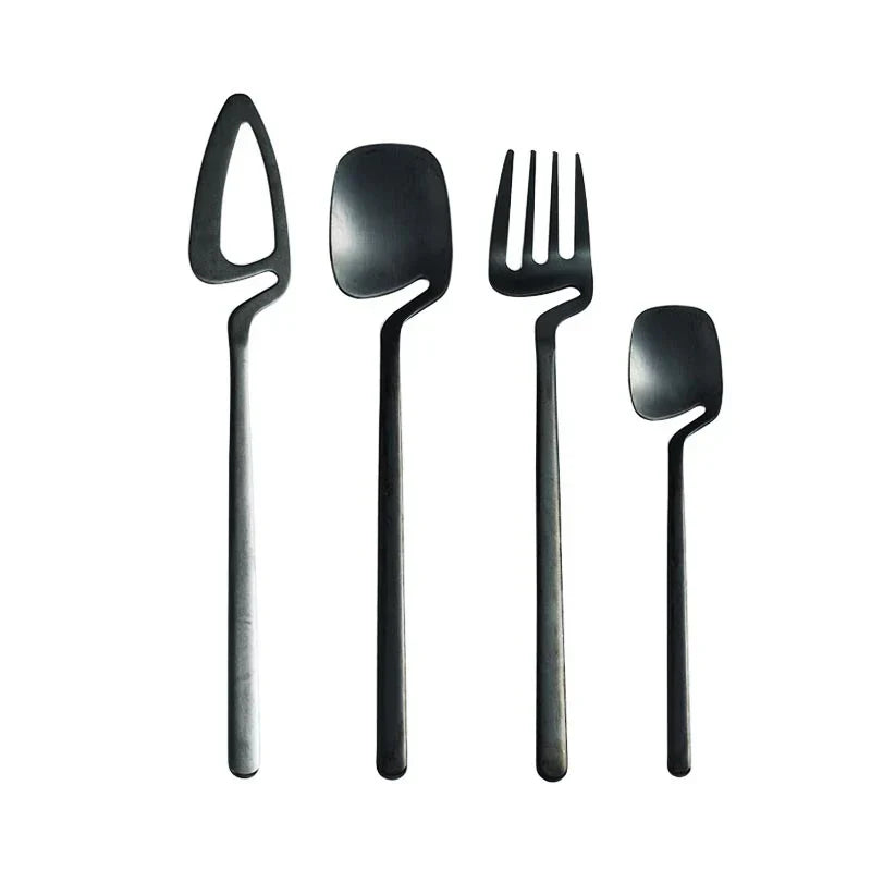 Luxuriöses Besteckset aus Edelstahl mit ausgeschnittenem Skelettdesign - zeitgemäßes Design - außergewöhnliche Stabilität