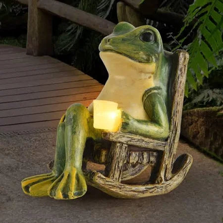 Glowing Frog Garden Decoration