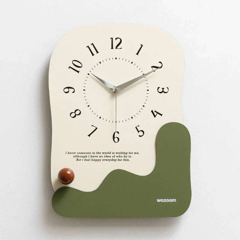 Silent Wooden Desk and Wall Clock - Modern Minimalist Design