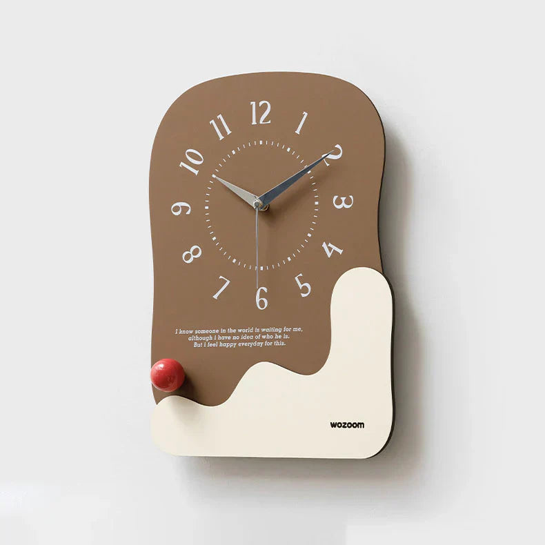 Silent Wooden Desk and Wall Clock - Modern Minimalist Design