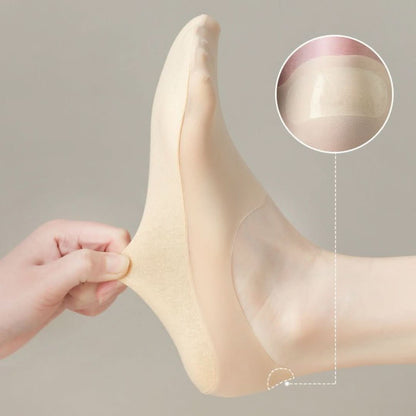 Silk Serene | Transparent Non-Slip Socks
