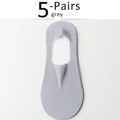 Silk Serene | Transparent Non-Slip Socks