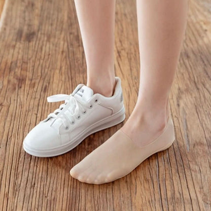 Silk Serene | Transparent Non-Slip Socks