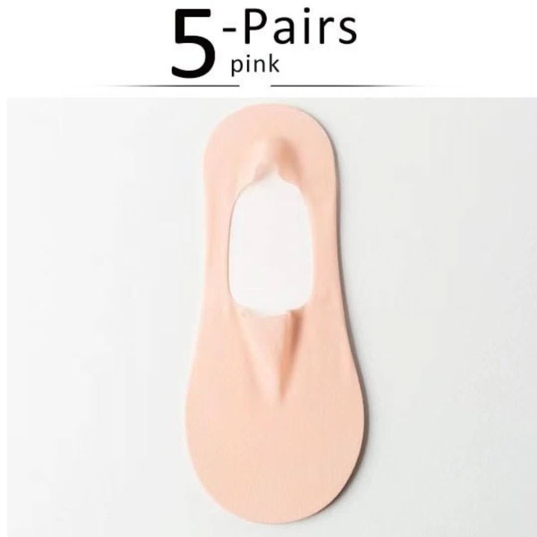 Silk Serene | Transparent Non-Slip Socks