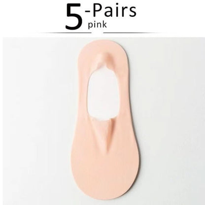 Silk Serene | Transparent Non-Slip Socks
