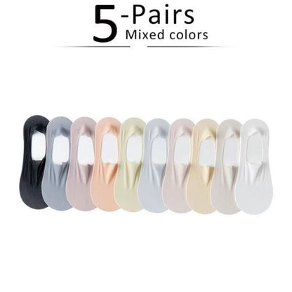 Silk Serene | Transparent Non-Slip Socks