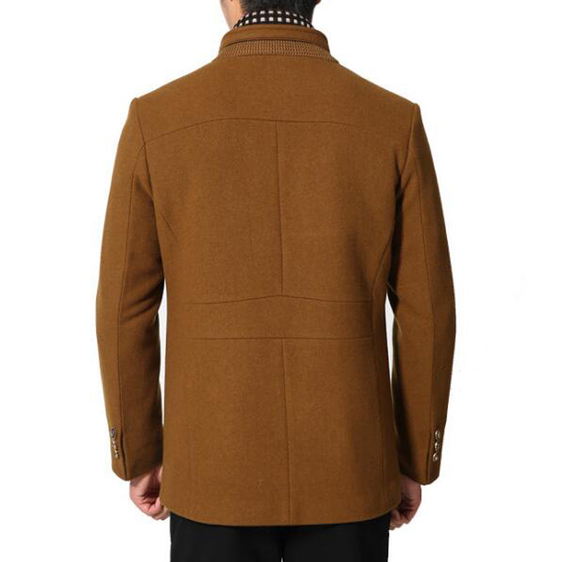 Sjoerd | Manteau avec écharpe amovible en laine et cachemire pour homme