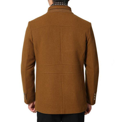 Sjoerd | Manteau avec écharpe amovible en laine et cachemire pour homme