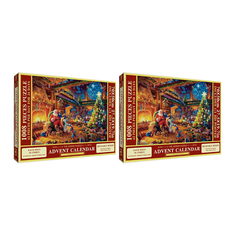 Christmas Puzzle Advent Calendar – 1008 Pieces, Daily Puzzle Fun