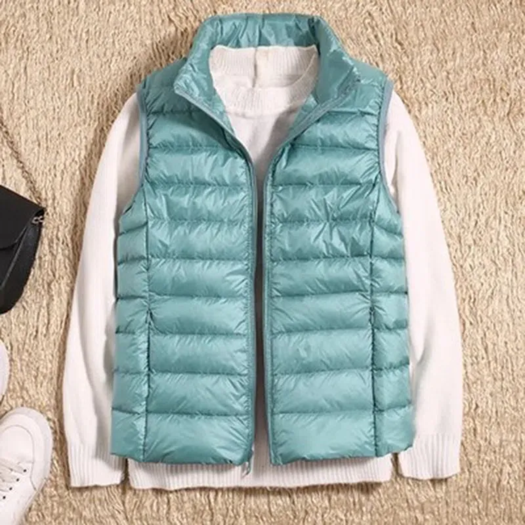Gilet da donna antivento con cerniera