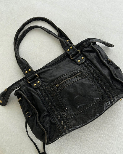 Ladies' Spacious Handbag with Adjustable Shoulder Strap and Zip