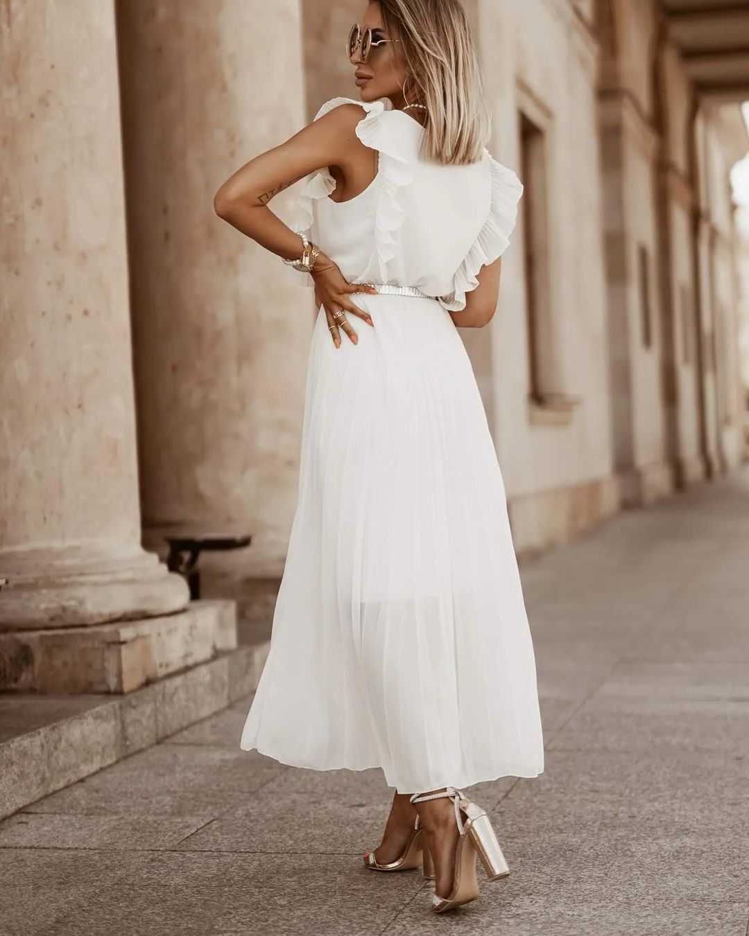 Sofia | Robe Maxi Plissée