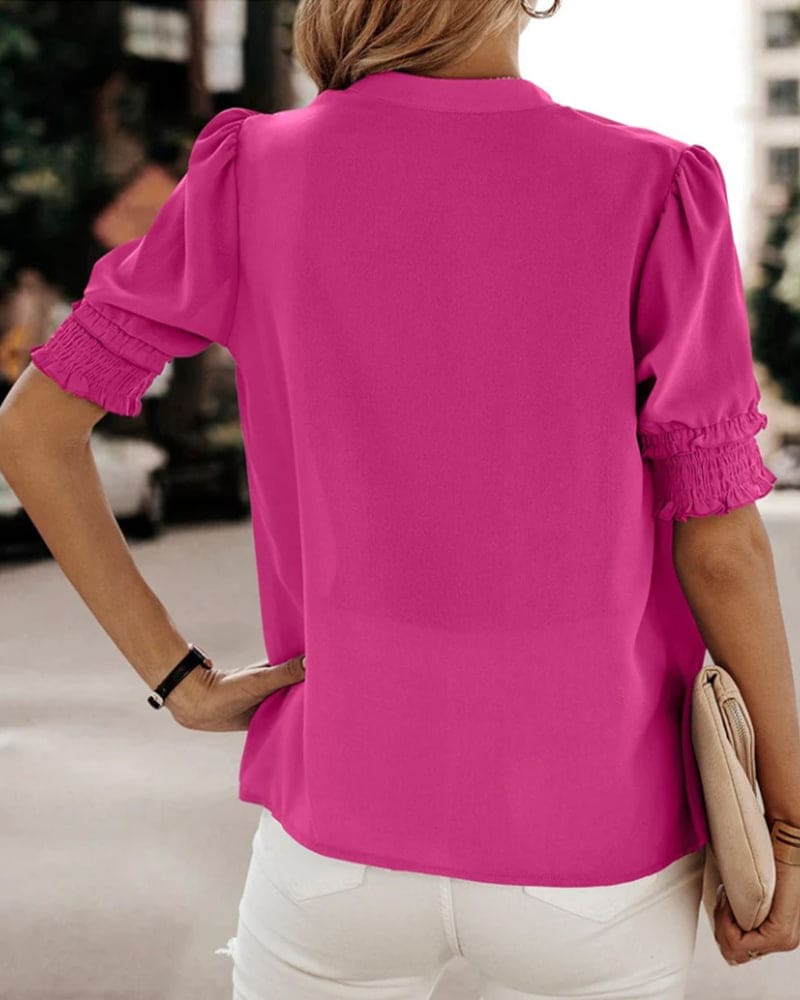 Sofie | Blouse à manches courtes et col en V