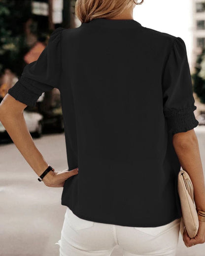 Sofie | Blouse à manches courtes et col en V