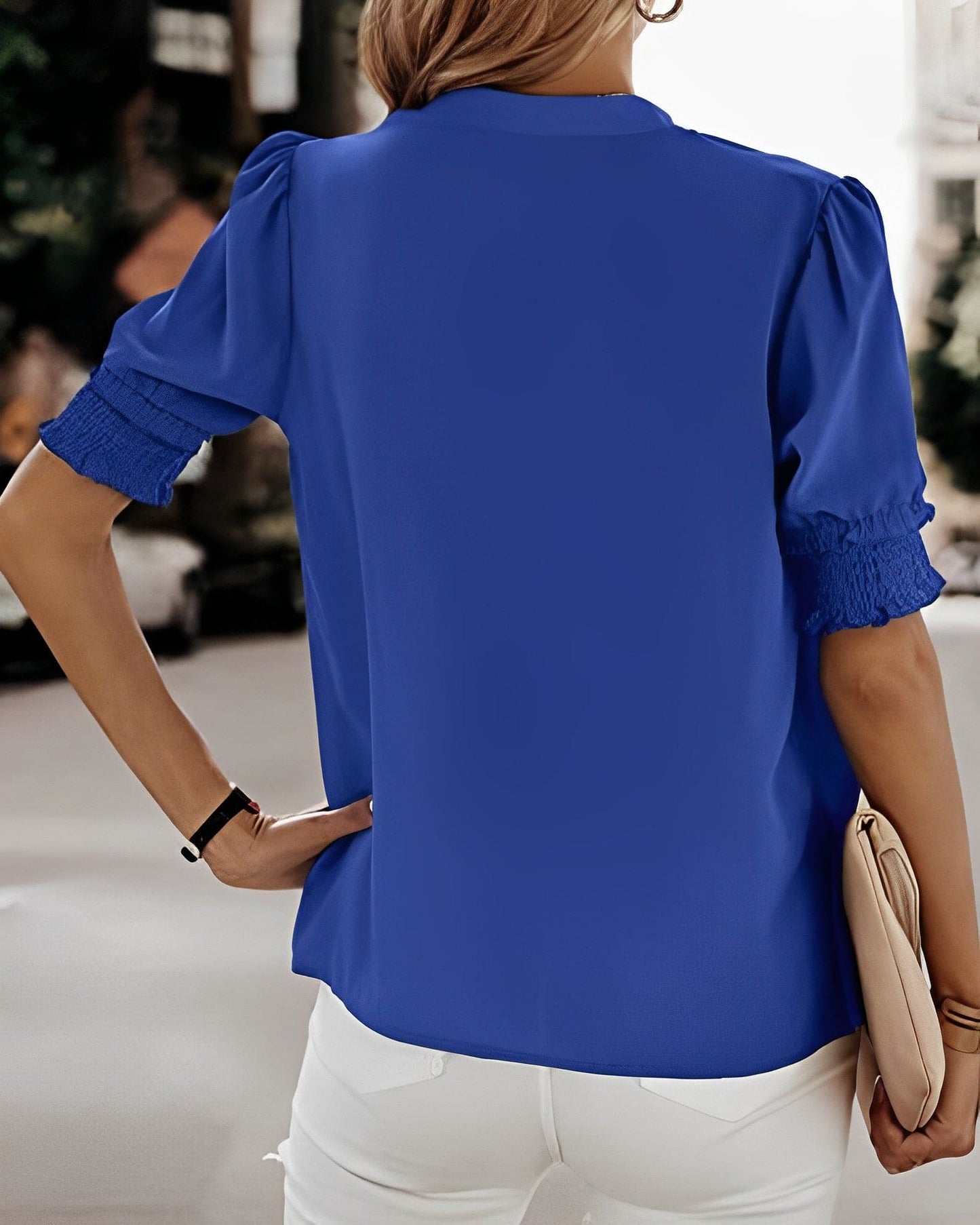 Sofie | Blouse à manches courtes et col en V
