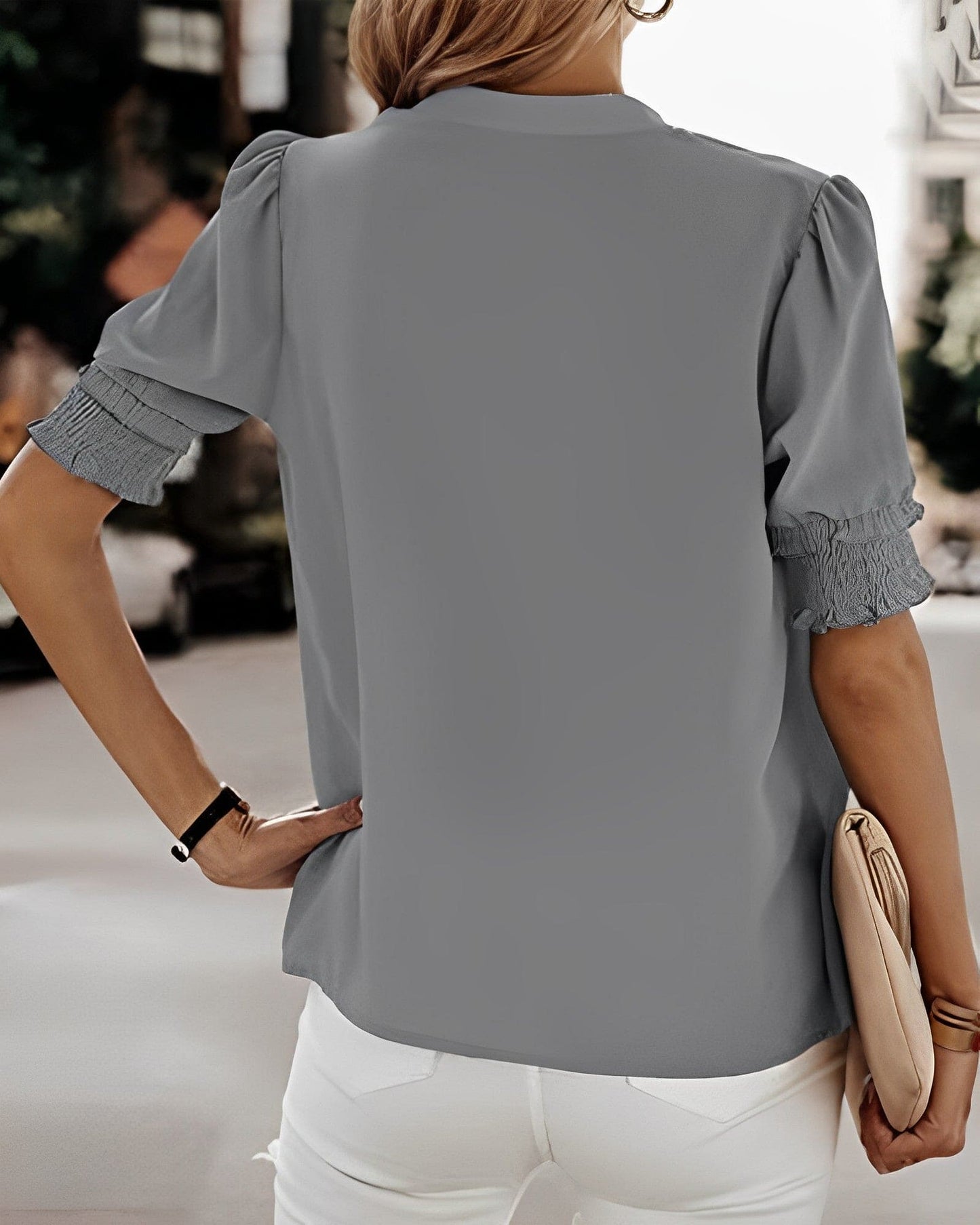 Sofie | Blouse à manches courtes et col en V