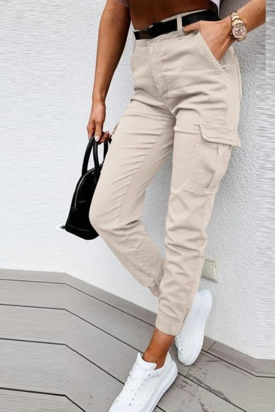 Sofie | Pantalon cargo taille haute