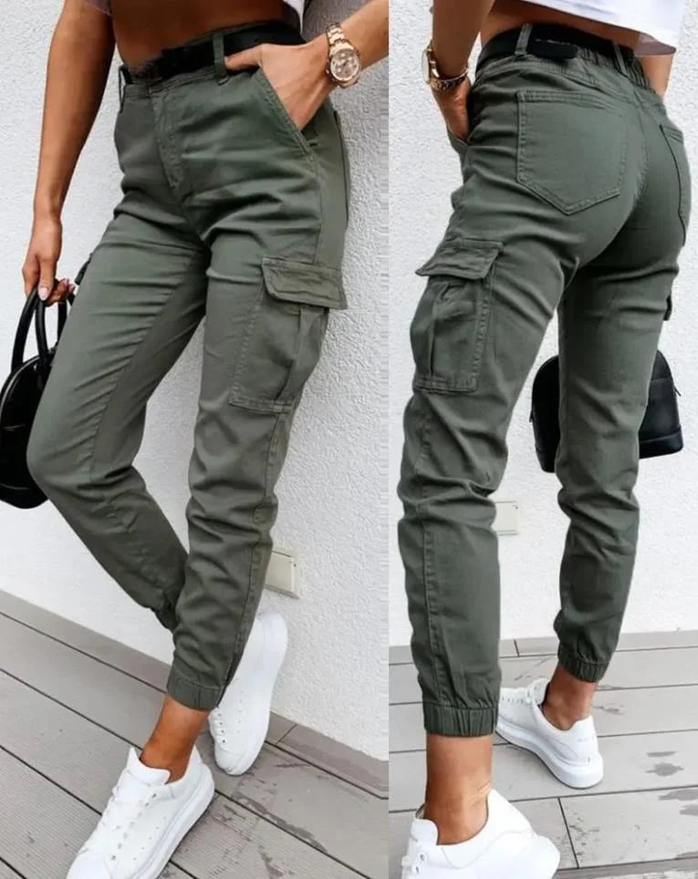 Sofie | Pantalon cargo taille haute