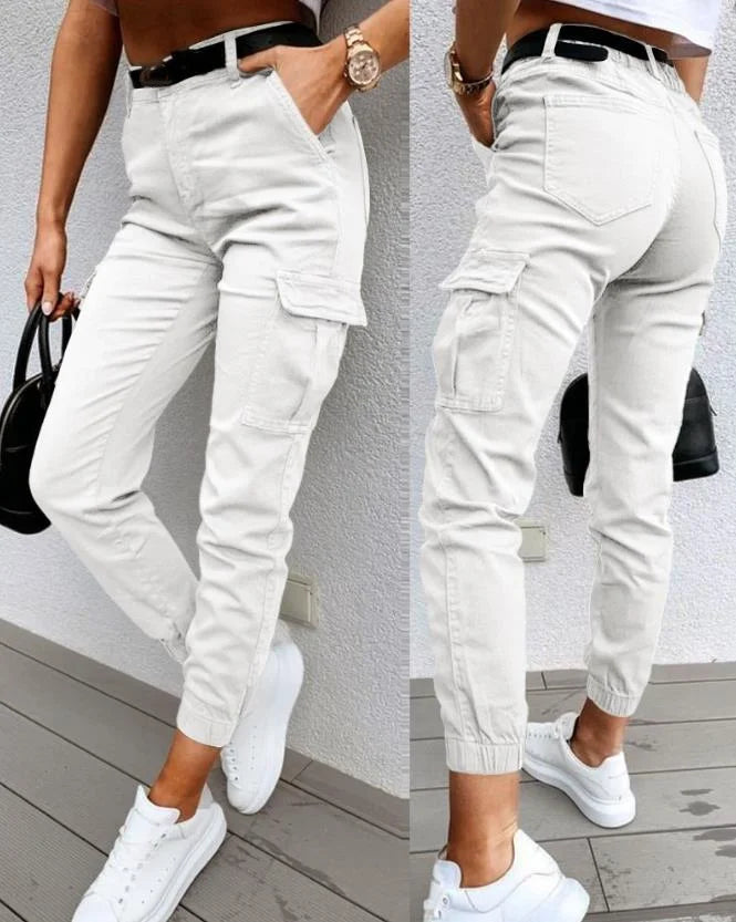 Sofie | Pantalon cargo taille haute