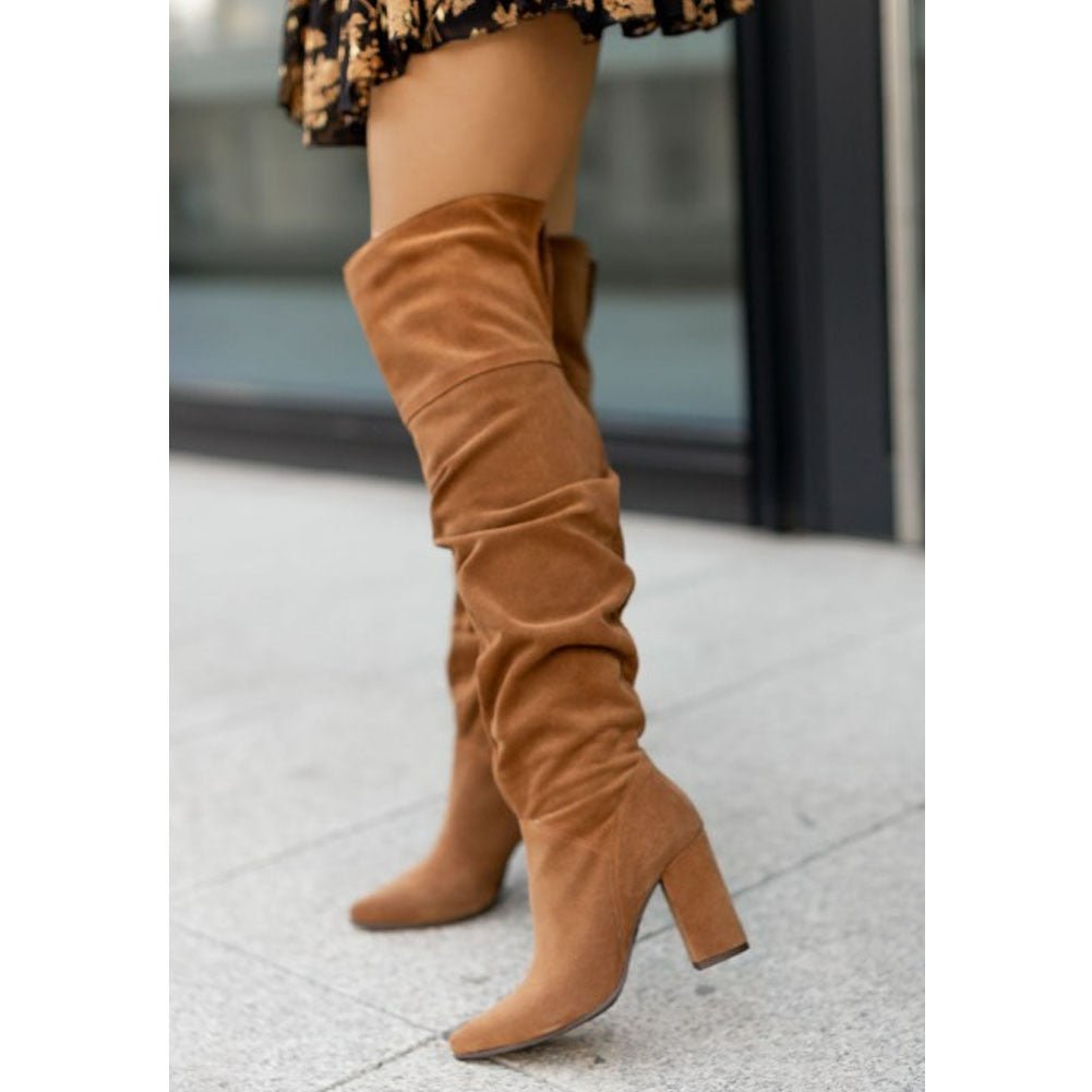 Knee-high heeled boots for women - Katrine