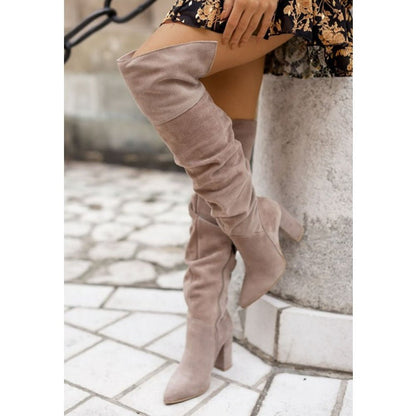 Knee-high heeled boots for women - Katrine