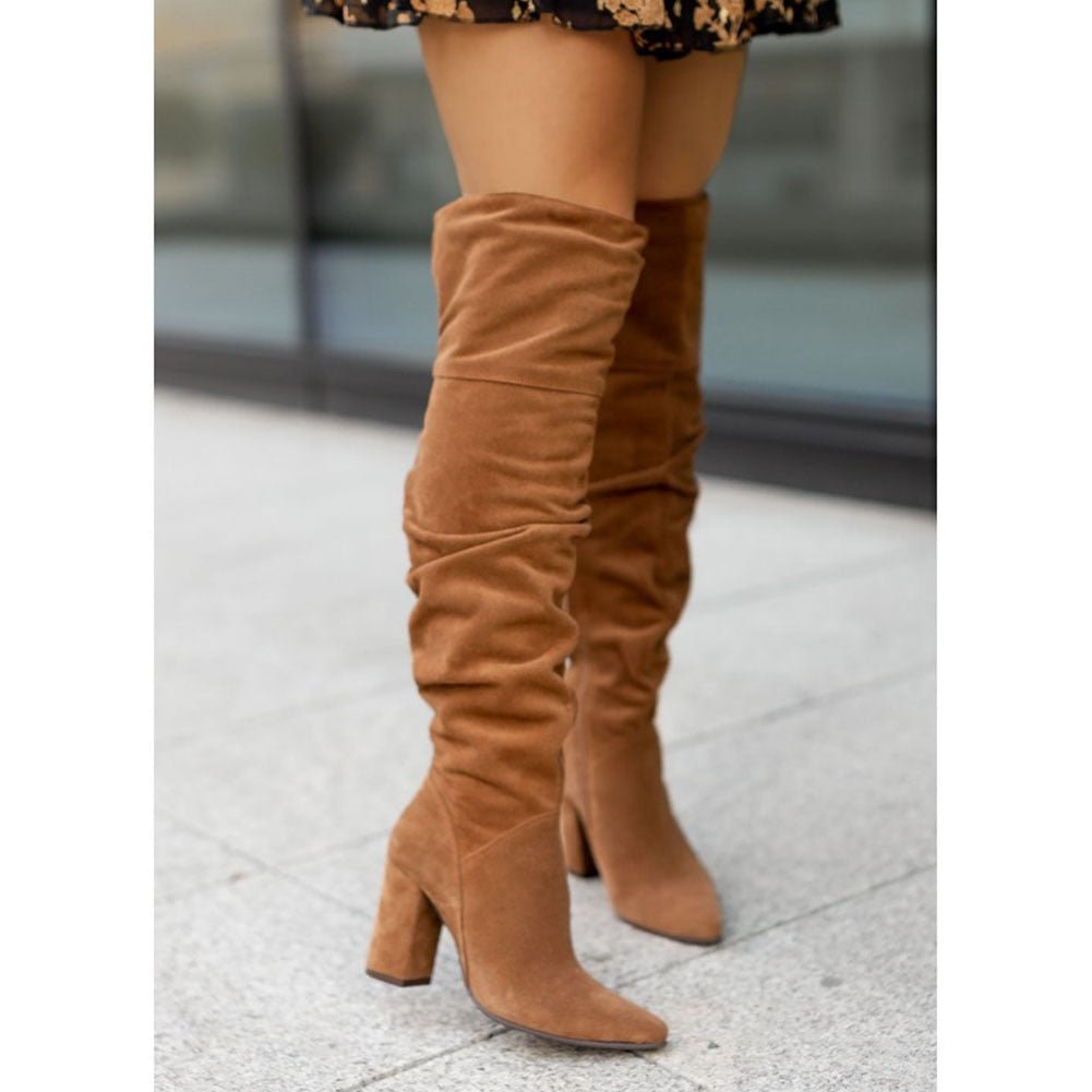 Knee-high heeled boots for women - Katrine
