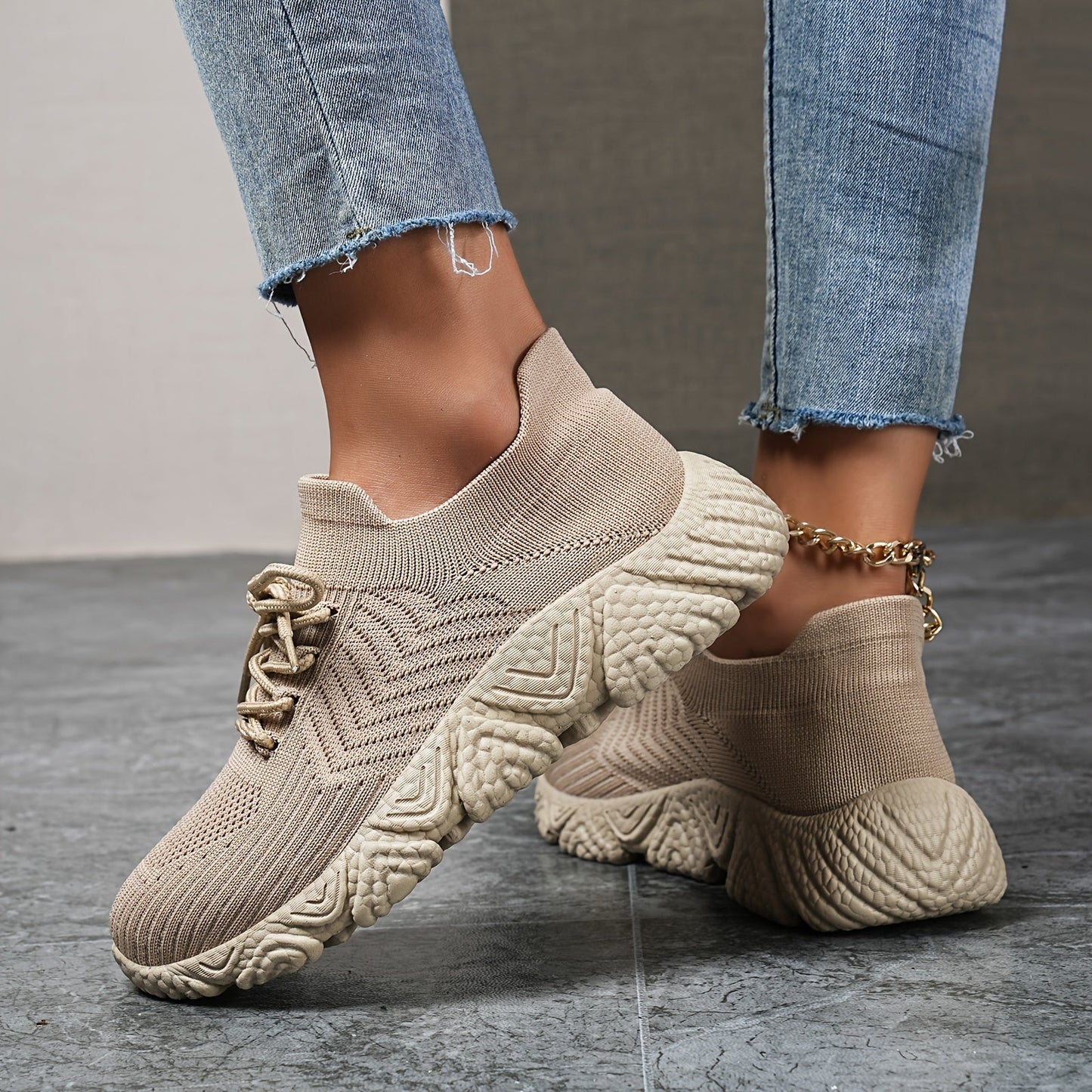 Sophie | Baskets basses respirantes en couleur unie
